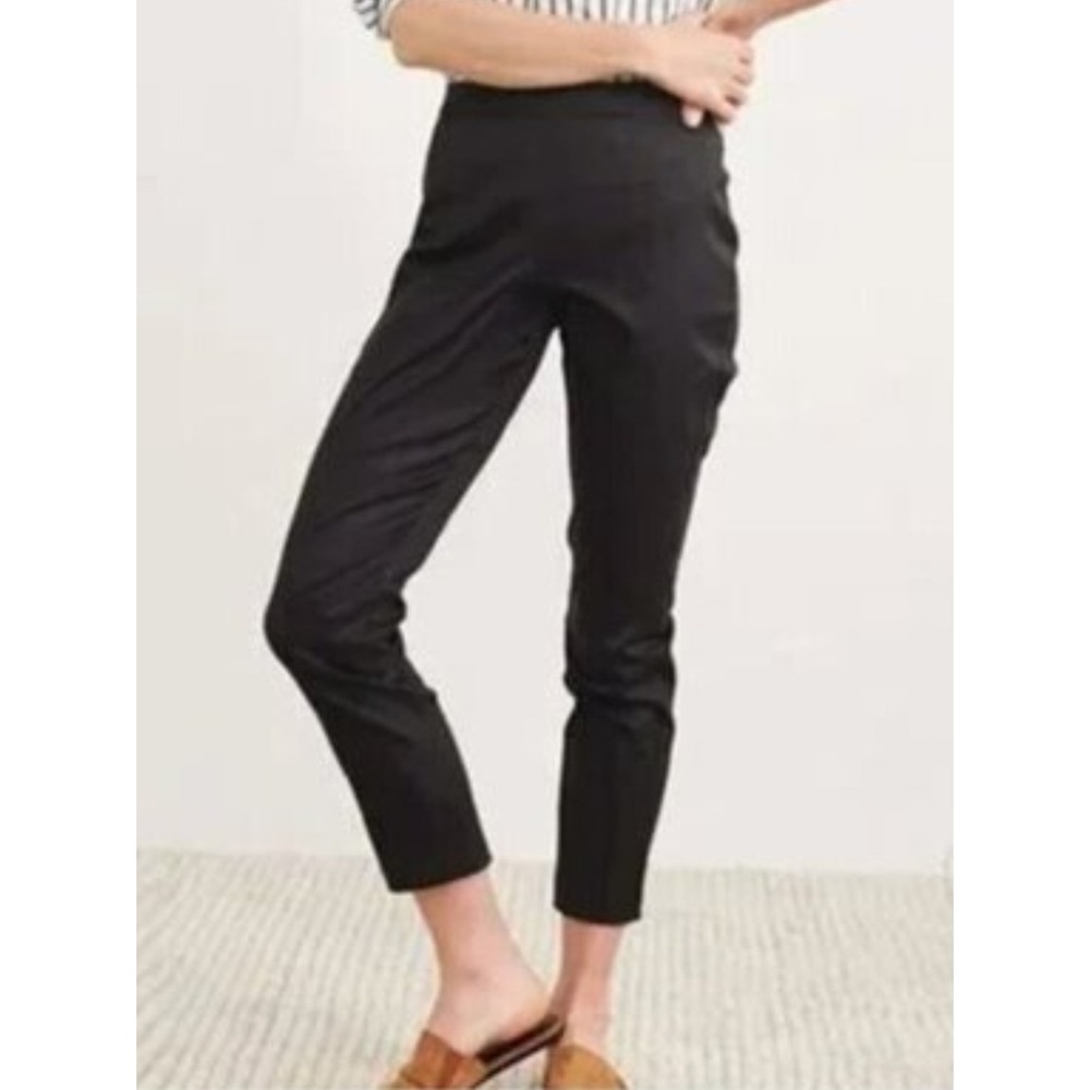 Jenni‎ Kayne Black Slim Leg Tailored Trousers Side Zip High Rise Pants Size 2